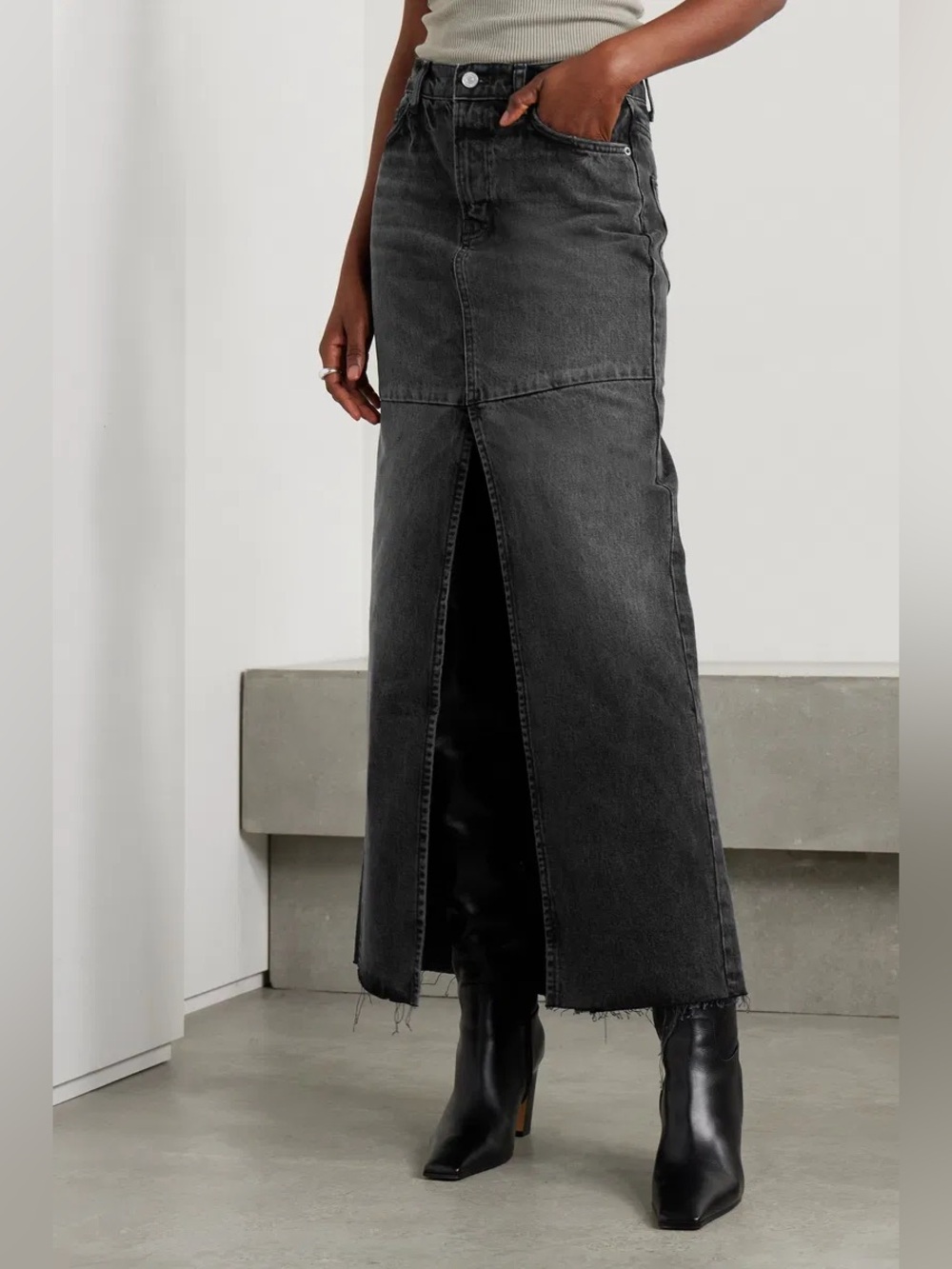 REFORMATION Tazz Maxi Denim Skirt